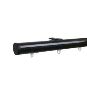Helsinki M51 35 mm Aluminum Pole for Set Ceiling Bracket for 6 cm Wave Curtains Black
