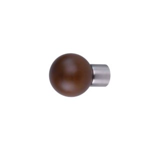 Reims M81 35 mm Beech Wood Poles for Wave Curtains Finial Ball