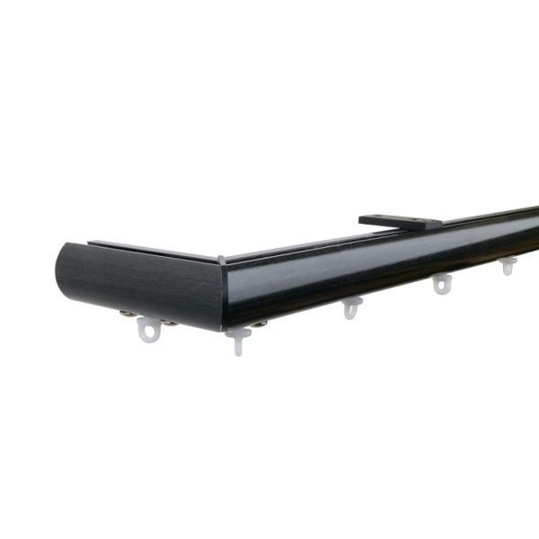 Now M51 28 mm Aluminum Poles Set Ceiling Bracket for 6cm Wave Curtains Black