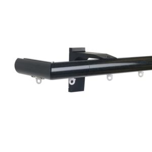 Now M51 28 mm Aluminum Poles Set Single Bracket for 6cm Wave Curtains Black