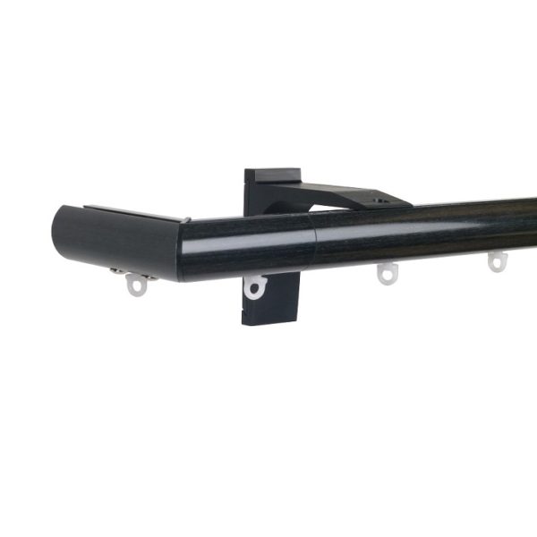 Now M51 28 mm Aluminum Poles Set Single Bracket for 6cm Wave Curtains Black