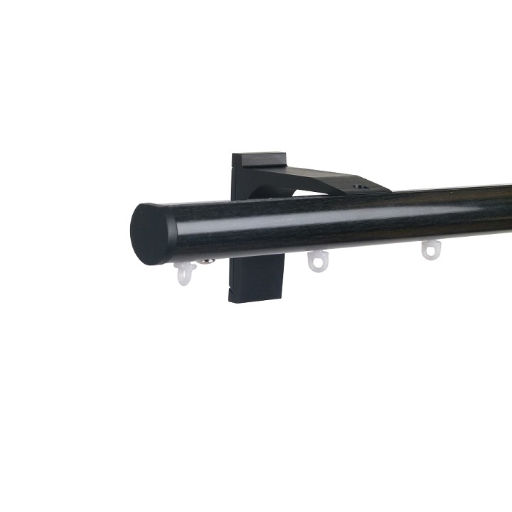 Now M51 28 mm Aluminum Poles Set Single Bracket for 6cm Wave Curtains Black