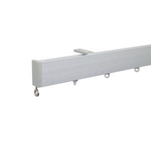 Now M51 40 x 18 mm Aluminum Poles Set Ceiling Bracket for 6cm Wave Curtains Natural, End Cap