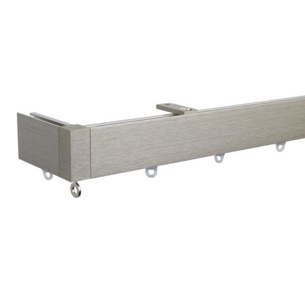 Now M51 40 x 18 mm Aluminum Poles Set Ceiling Bracket for 6cm Wave Curtains Champagne, End Return
