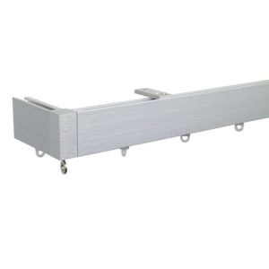 Now M51 40 x 18 mm Aluminum Poles Set Ceiling Bracket for 6cm Wave Curtains Natural, End Return