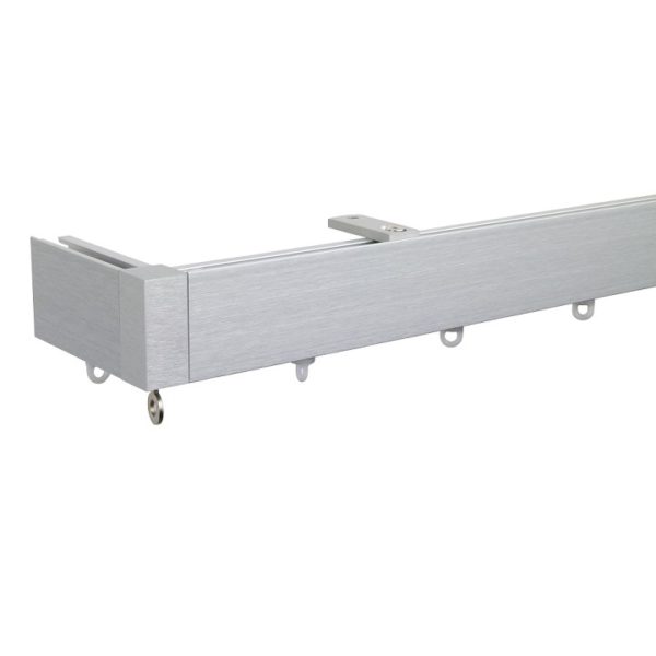 Now M51 40 x 18 mm Aluminum Poles Set Ceiling Bracket for 6cm Wave Curtains Natural, End Return