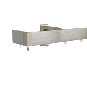 Now M51 40 x 18 mm Aluminum Poles Set Single Bracket for 6cm Wave Curtains Champagne, End Return