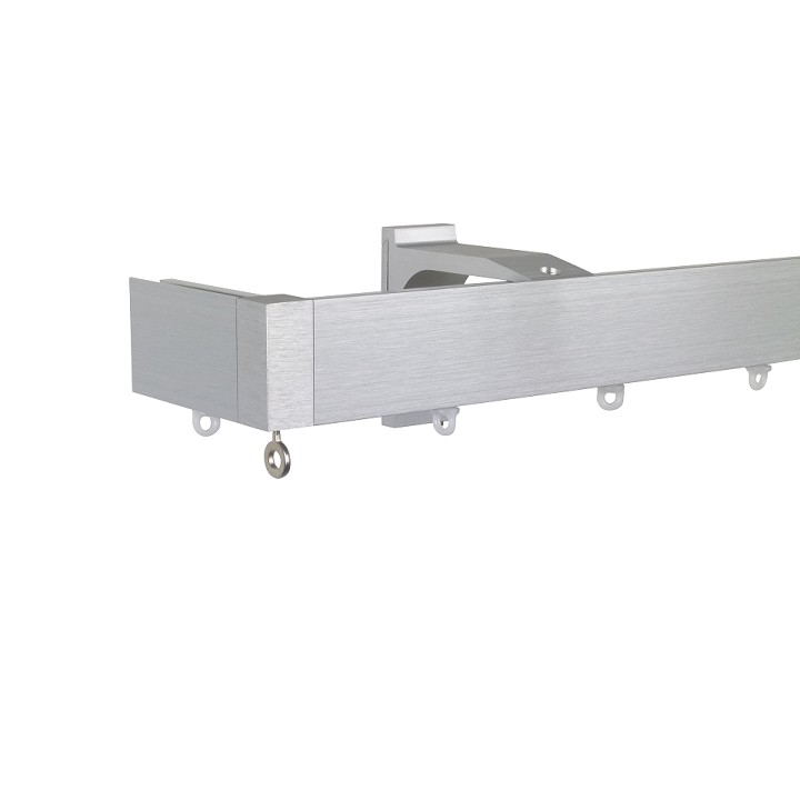 Now M51 40 x 18 mm Aluminum Poles Set Single Bracket for 6cm Wave Curtains Natural, End Return