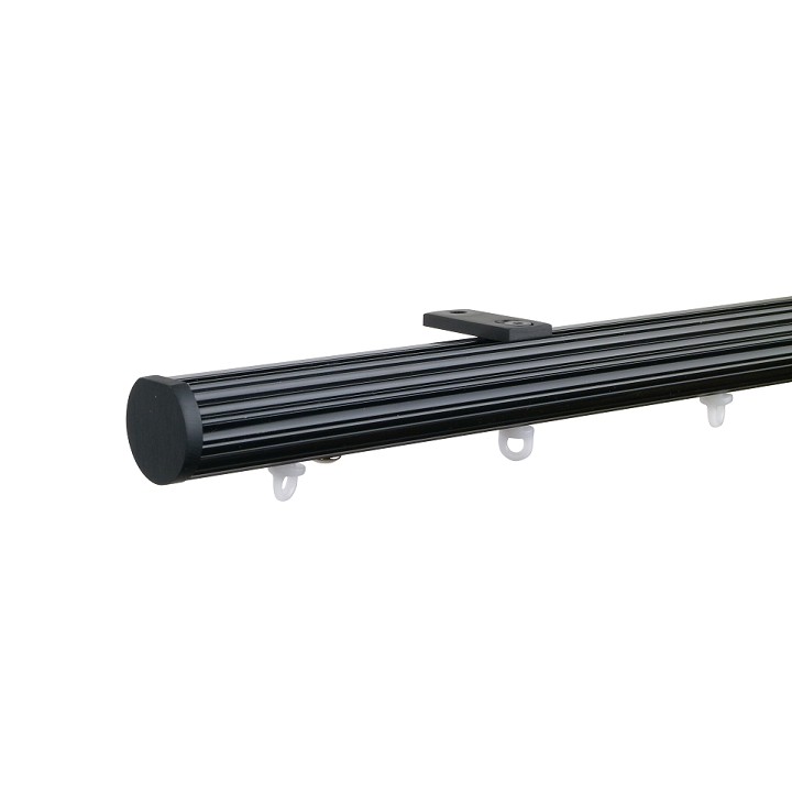 Now M52 28 mm Aluminum Poles Set Ceiling Bracket for 6cm Wave Curtains Black