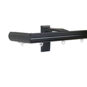 Now M52 28 mm Aluminum Poles Set Single Bracket for 6cm Wave Curtains Black