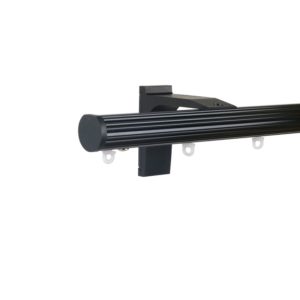 Now M52 28 mm Aluminum Poles Set Single Bracket for 6cm Wave Curtains Black