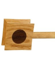 Zen 28mm Square Pagada Finial, Oak with Walnut insert