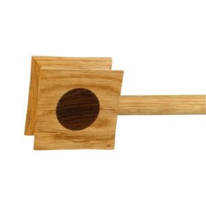 Zen 28mm Square Pagada Finial, Oak with Walnut insert