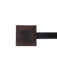 Zen 28 mm Square Pagada Finial, Oak with Walnut insert