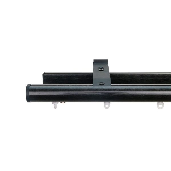 Now M51 28 mm Aluminum Poles Set Double Bracket for 6cm Wave Curtains Black