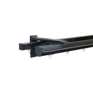 Now M52 28 mm Aluminum Poles Set Double Bracket for 6cm Wave Curtains Black