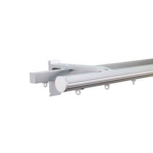 Now M52 28 mm Aluminum Poles Set Double Bracket for 6cm Wave Curtains Natural