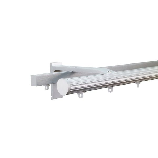 Now M52 28 mm Aluminum Poles Set Double Bracket for 6cm Wave Curtains Natural