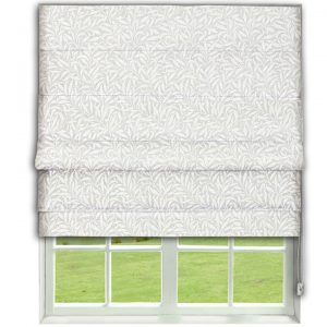 Morris Pure Willow Boughs Weave  Lightish Grey Roman Blind