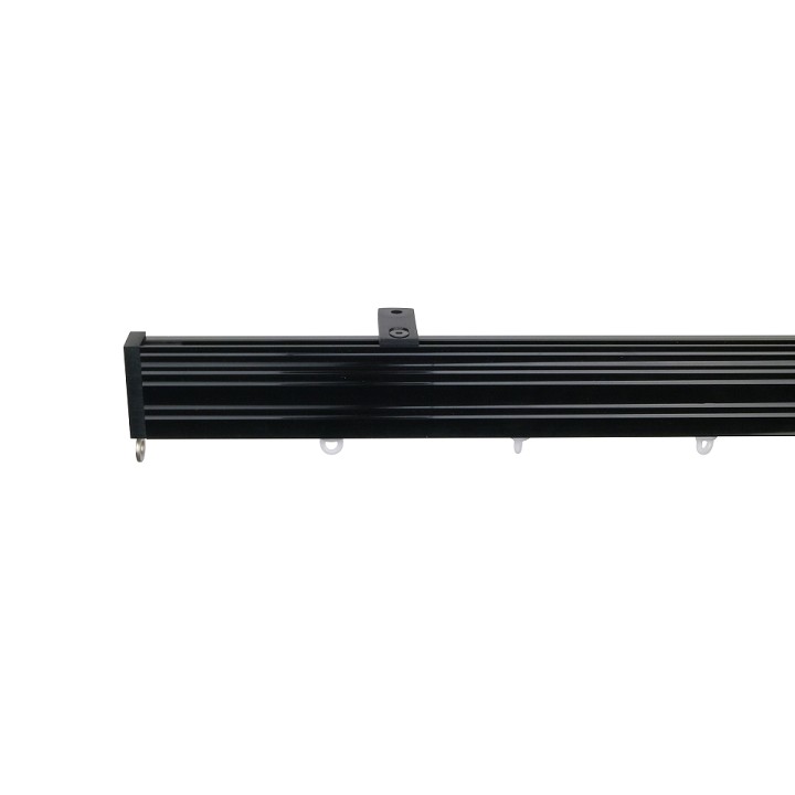 Now M52 40 x 18 mm Aluminum Poles Set Ceiling Bracket for 6cm Wave Curtains Black