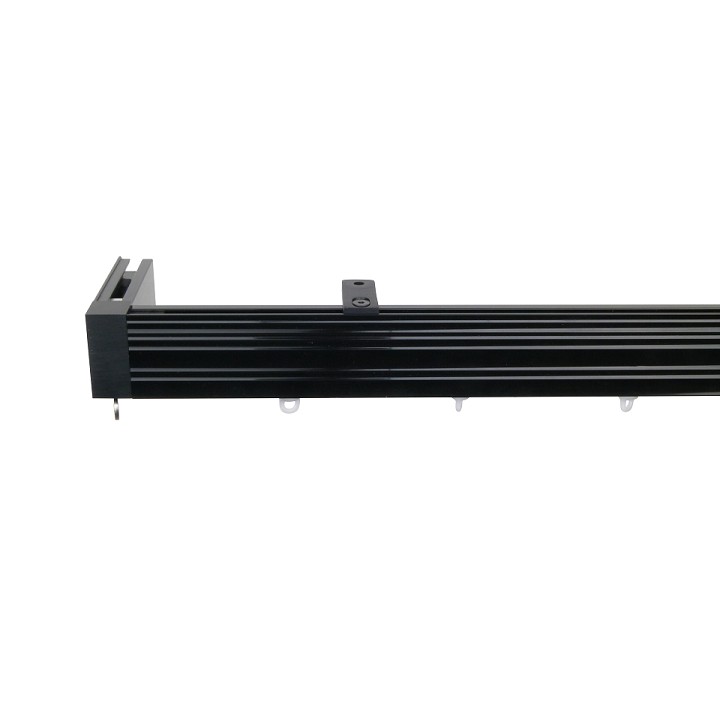 Now M52 40 x 18 mm Aluminum Poles Set Ceiling Bracket for 6cm Wave Curtains Black