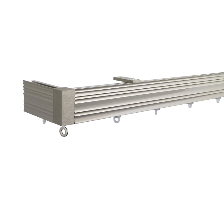 Now M52 40 x 18 mm Aluminum Poles Set Ceiling Bracket for 6cm Wave Curtains Champagne