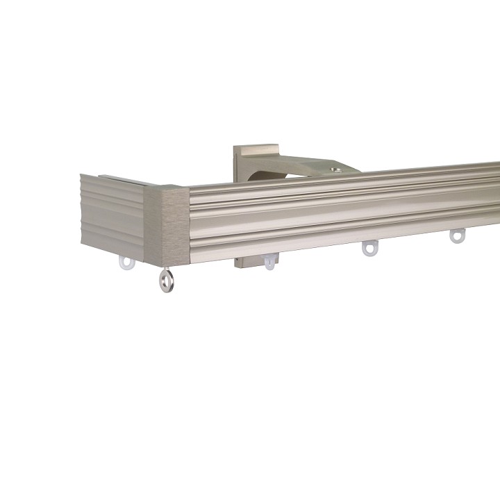 Now M52 40 x 18 mm Aluminum Poles Set Single Bracket for 6cm Wave Curtains Champagne