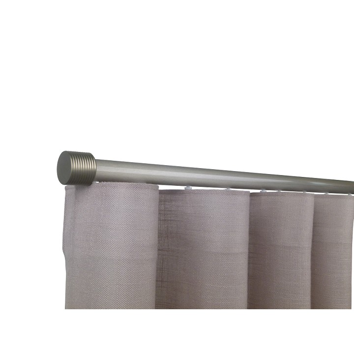 Oslo M81 28 mm Cylinder Aluminum Poles Set Single Bracket for 6cm Wave Curtains Champagne
