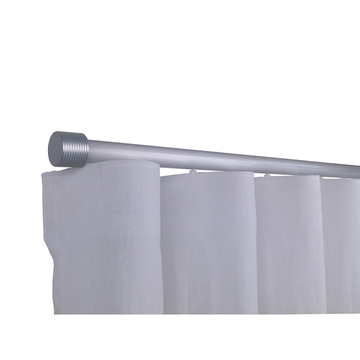 Oslo M81 28 mm Cylinder Aluminum Poles Set Single Bracket for 6cm Wave Curtains Natural