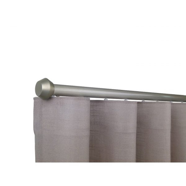 Oslo M81 28 mm Geometric Aluminum Poles Set Single Bracket for 6cm Wave Curtains Champagne