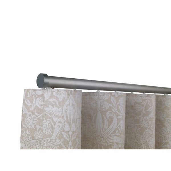 Oslo M82 28 mm Aluminum Poles Set Single Bracket for 6cm Wave Curtains Gunmetal