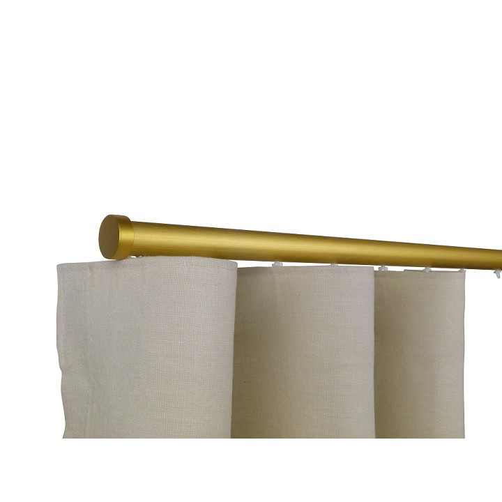 Oslo M82 28 mm Aluminum Poles Set Single Bracket for 6cm Wave Curtains Satin Gold 2 Oslo M82 28 mm Aluminum Poles Set Single Bracket for 6cm Wave Curtains Satin Gold