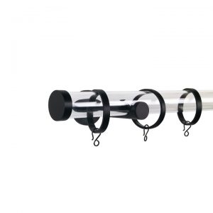Oslo M84 30 mm Acrylic Poles Set Single Bracket Black