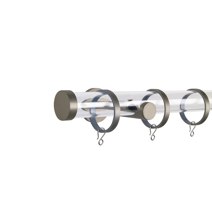 Oslo M84 30 mm Acrylic Poles Set Single Bracket Champagne