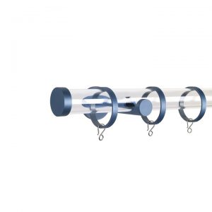 Oslo M84 30 mm Acrylic Poles Set Single Bracket Silver Blue