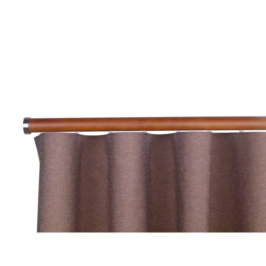 Provence M52 35  mm Wood Pole Set Single Bracketfor 8 cm Wave Curtains Medium Oak