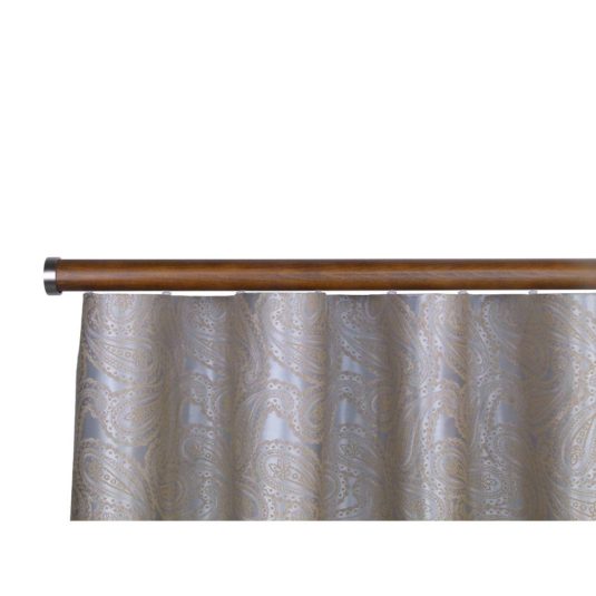 Provence M52 35 mm Wood Pole Set Single Bracketfor 8 cm Wave Curtains Dark Oak