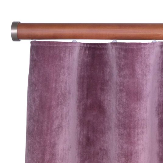 Provence M71 35  mm Wood Pole Set for 8 cm Wave Curtains Medium Oak