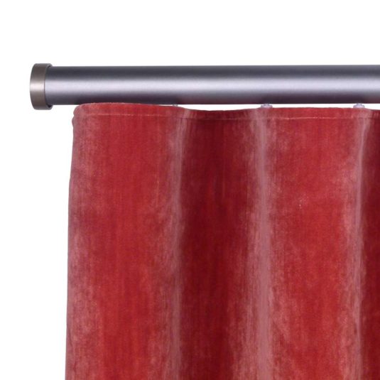 Provence M71 35  mm Wood Pole Set for 8 cm Wave Curtains Pewter