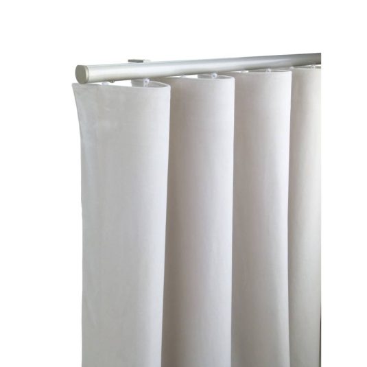 Helsinki M51 28 mm Aluminum Pole Set Ceiling Bracket for 6 cm Wave Curtains Natural
