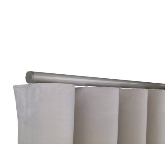 Helsinki M51 28 mm Aluminum Pole Set Single Bracket for 6 cm Wave Curtains Champagne