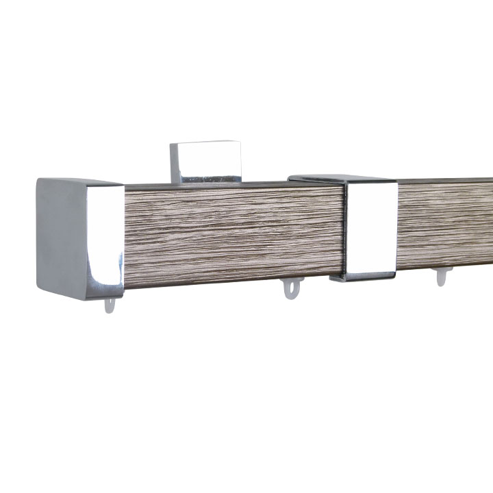 Berlin M51 35 x 35 mm Wood Pole Set Ceiling Bracket for 6 cm Wave Curtains Textured Mocha Gold 1 Berlin M51 35 x 35 mm Wood Pole Set Ceiling Bracket for 6 cm Wave Curtains Textured Mocha Gold