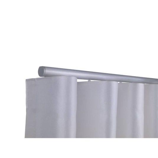 Helsinki M51 28 mm Aluminum Pole Set Double Bracket for 6 cm Wave Curtains Natural