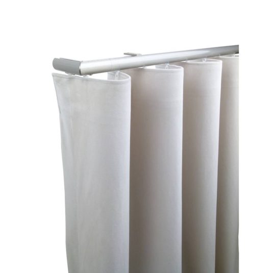 Helsinki M51 35 mm Aluminum Pole for Set Ceiling Bracket for 6 cm Wave Curtains Natural