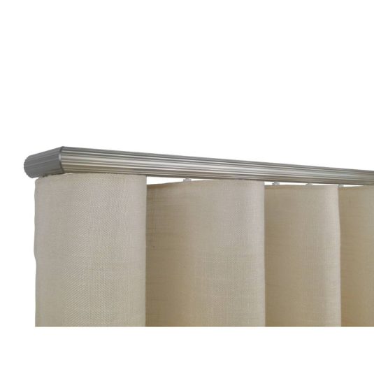 Helsinki M52 28 mm Aluminum Pole Set Single Bracket for 6 cm Wave Curtains Champagne