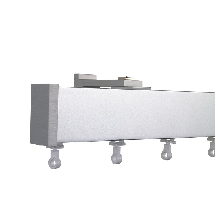 Lund M73 50 x 25 mm Aluminum MDF Facial Pole Set Ceiling Bracket for 6 cm Wave Curtains Silver 1 Lund M73 50 x 25 mm Aluminum MDF Facial Pole Set Ceiling Bracket for 6 cm Wave Curtains Silver