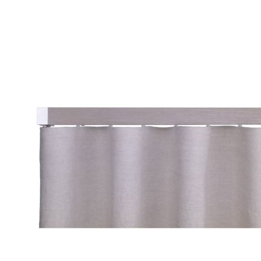 Lund M51 40 x 25 mm Aluminum Wood Facial Pole Set Single Backet for 6 cm Wave Curtains Textured Scholar
