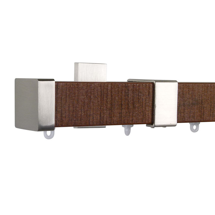 Provence M52 35 x 35 mm Wood Pole Set Single Bracket for 6 cm Wave Curtains Sawn Medium Oak 1 Provence M52 35 x 35 mm Wood Pole Set Single Bracket for 6 cm Wave Curtains Sawn Medium Oak