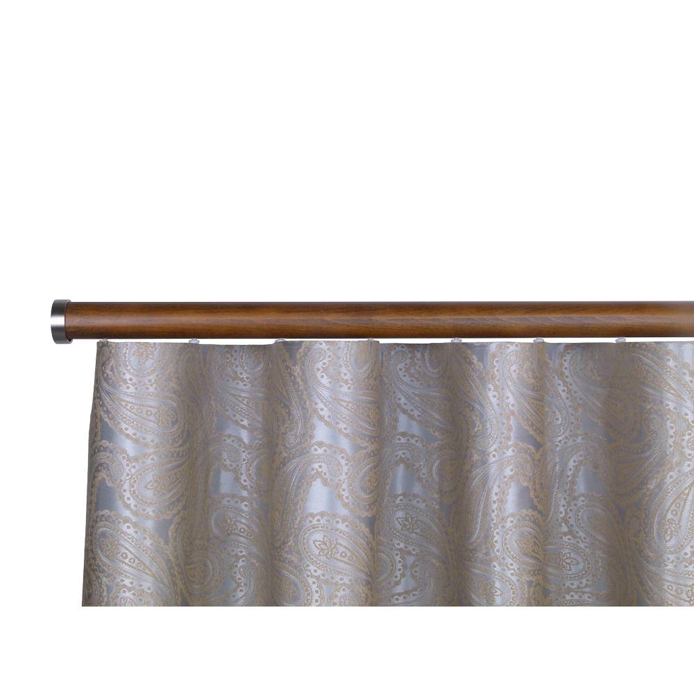 Provence M52 35 mm Wood Pole Set Ceiling Bracket for 8 cm Wave Curtains Dark Oak