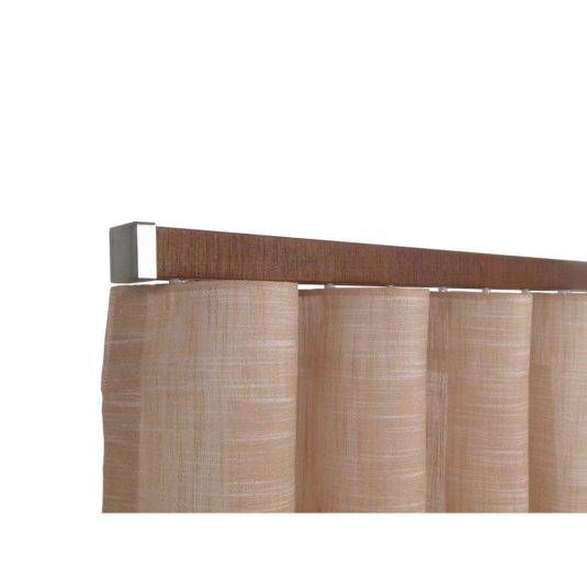 Provence M52 35 x 35 mm Wood Pole Set Single Bracket  for 6 cm Wave Curtains Sawn Medium Oak